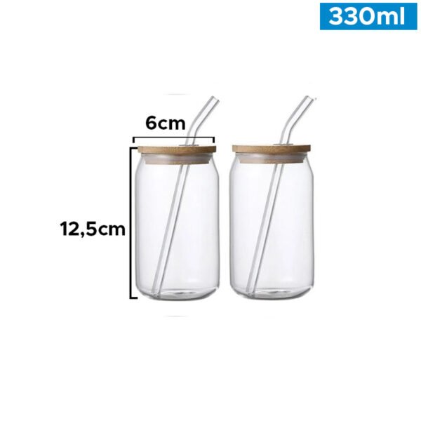 2 Gobelets En Verre De 600 Ml Avec Couvercles Et Pailles - Pour Boissons Froides, Café Glacé, Cocktails - Texturés, Lavables Au Lave-vaisselle