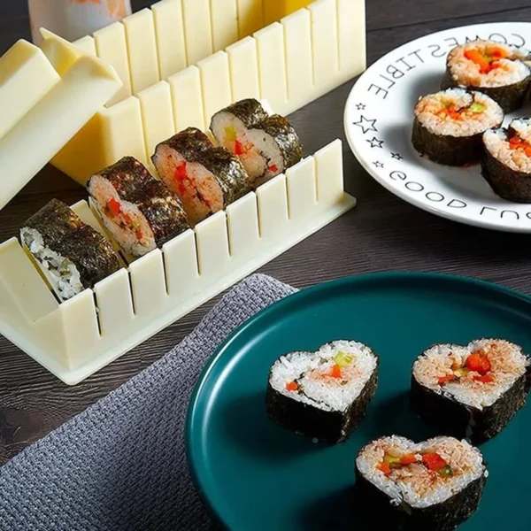 Kit Fabrication Sushi Bazooka - Avec Tapis Et Baguettes, Parfait Pour Les Débutants Qui Veulent S'essayer Aux Makis