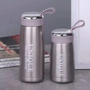 Pack de 2 Mini Thermos Isothermes en Inox – 360 ml & 280 ml – Design Compact et Élégant