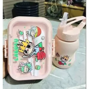 Pack de lunch box + bouteille - rose